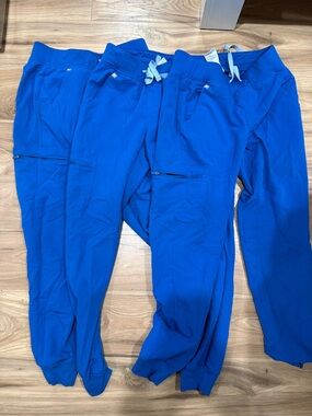 Figs Royal Blue Drawstring Jogger Pants